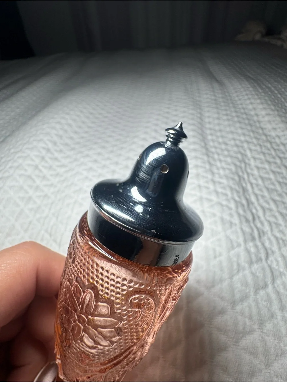 Vintage Tiara Indiana Glass Sandwich Peach Footed Salt Pepper Shaker ONE ONLY